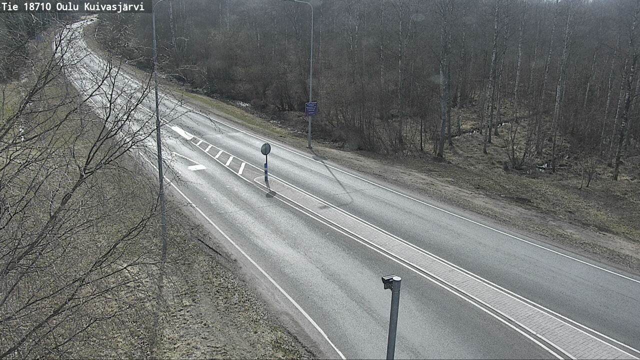 Weather Camera Image väg 18710 Oulu Kuivasjärvi, Oulu, Pohjois-Pohjanmaa