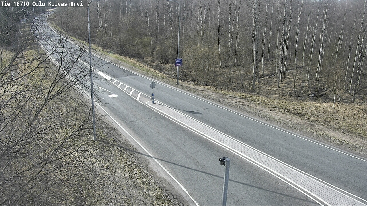 Weather Camera Image väg 18710 Oulu Kuivasjärvi, Oulu, Pohjois-Pohjanmaa