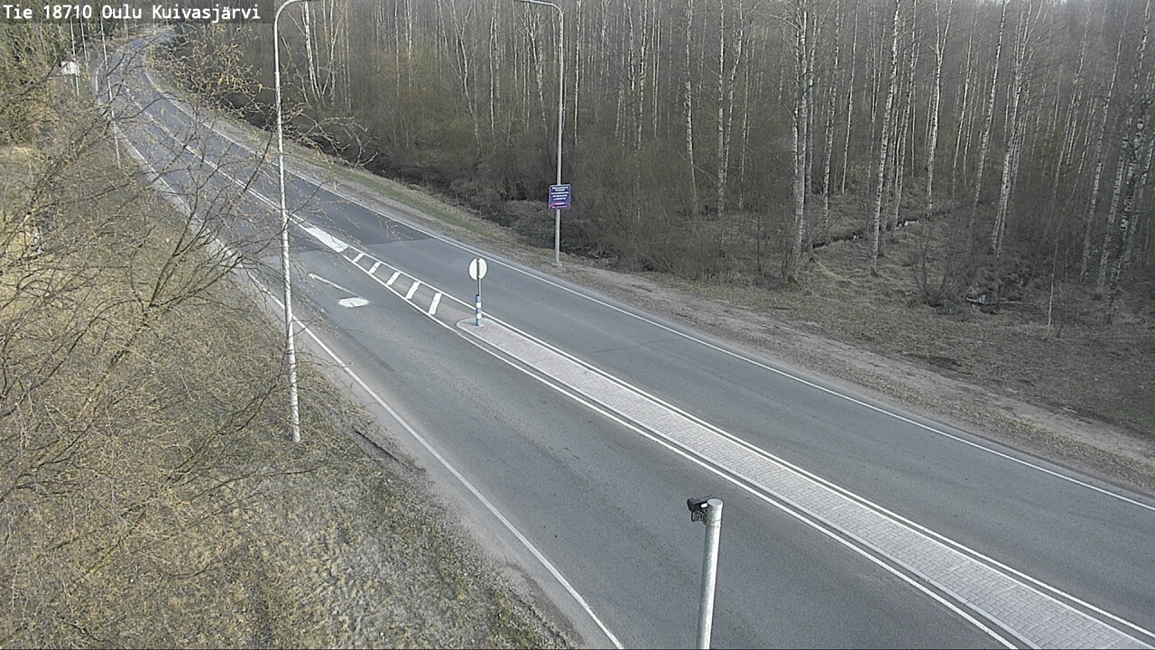 Weather Camera Image väg 18710 Oulu Kuivasjärvi, Oulu, Pohjois-Pohjanmaa