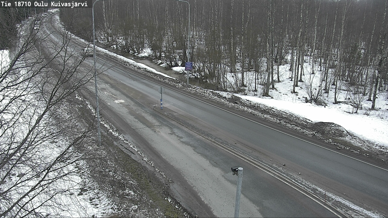 Weather Camera Image väg 18710 Oulu Kuivasjärvi, Oulu, Pohjois-Pohjanmaa