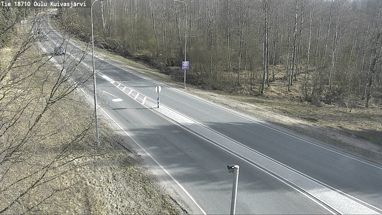 Weather Camera Image väg 18710 Oulu Kuivasjärvi, Oulu, Pohjois-Pohjanmaa