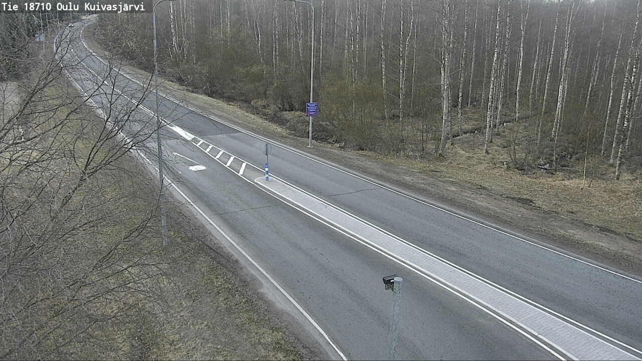 Weather Camera Image väg 18710 Oulu Kuivasjärvi, Oulu, Pohjois-Pohjanmaa