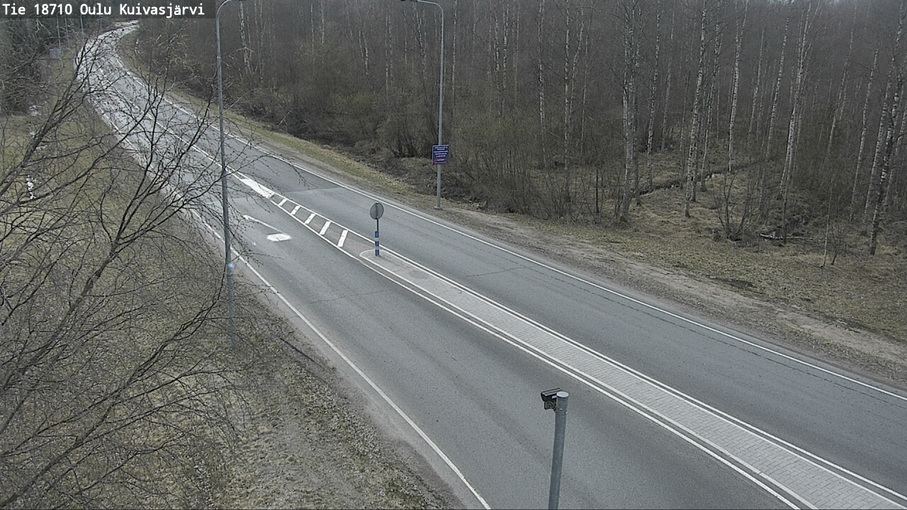 Weather Camera Image väg 18710 Oulu Kuivasjärvi, Oulu, Pohjois-Pohjanmaa