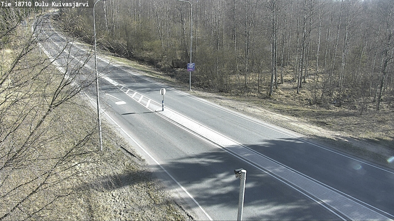 Weather Camera Image väg 18710 Oulu Kuivasjärvi, Oulu, Pohjois-Pohjanmaa