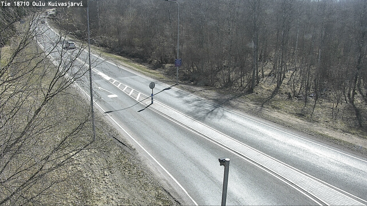Weather Camera Image väg 18710 Oulu Kuivasjärvi, Oulu, Pohjois-Pohjanmaa