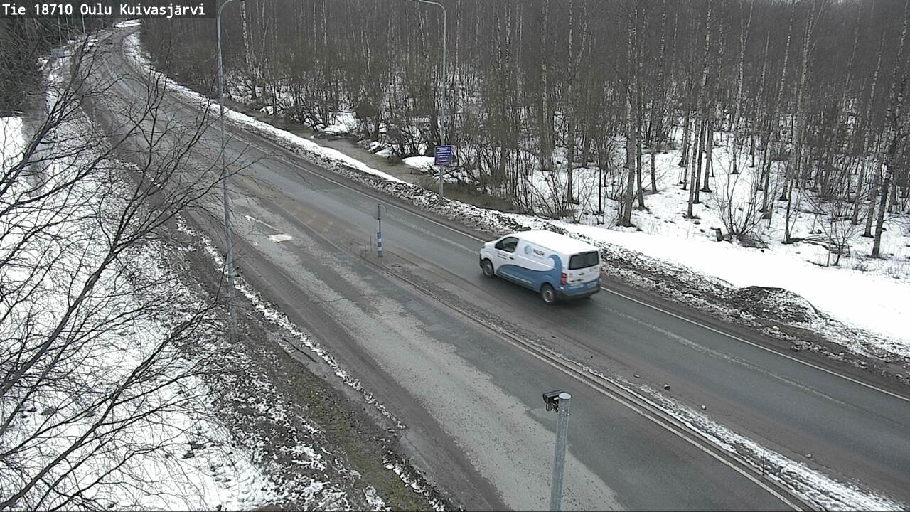 Weather Camera Image väg 18710 Oulu Kuivasjärvi, Oulu, Pohjois-Pohjanmaa