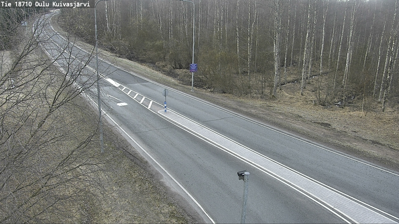 Weather Camera Image väg 18710 Oulu Kuivasjärvi, Oulu, Pohjois-Pohjanmaa