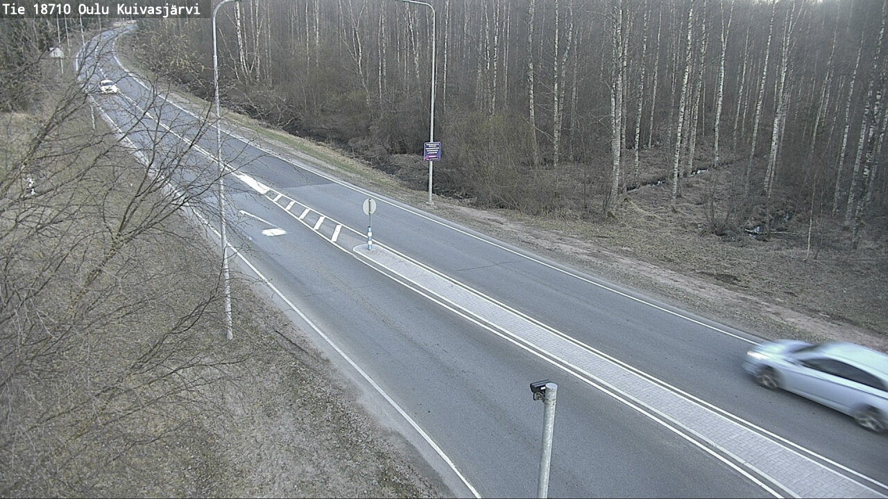 Weather Camera Image väg 18710 Oulu Kuivasjärvi, Oulu, Pohjois-Pohjanmaa