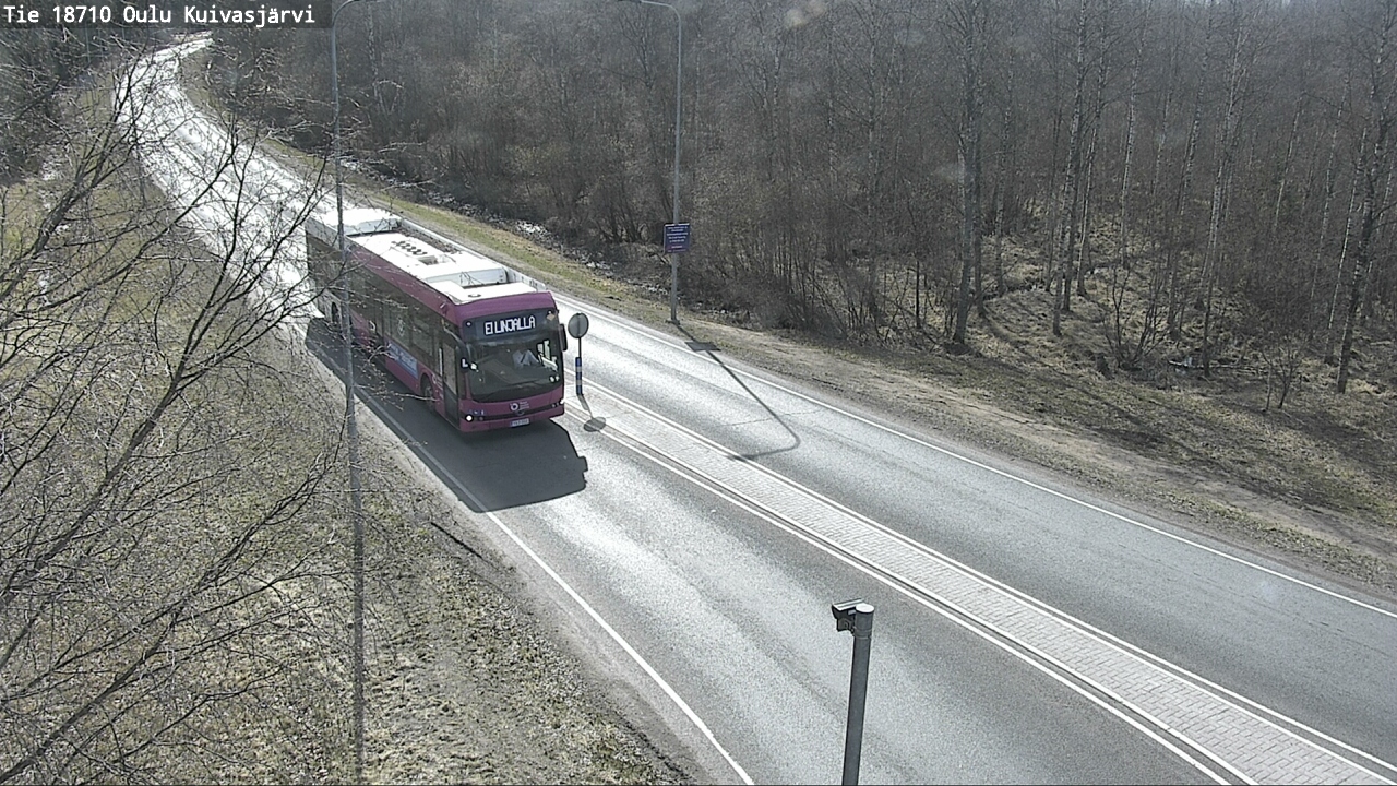 Weather Camera Image väg 18710 Oulu Kuivasjärvi, Oulu, Pohjois-Pohjanmaa