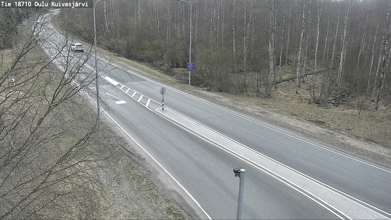 Weather Camera Image väg 18710 Oulu Kuivasjärvi, Oulu, Pohjois-Pohjanmaa