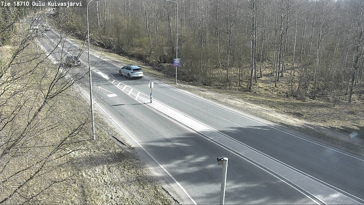 Weather Camera Image väg 18710 Oulu Kuivasjärvi, Oulu, Pohjois-Pohjanmaa