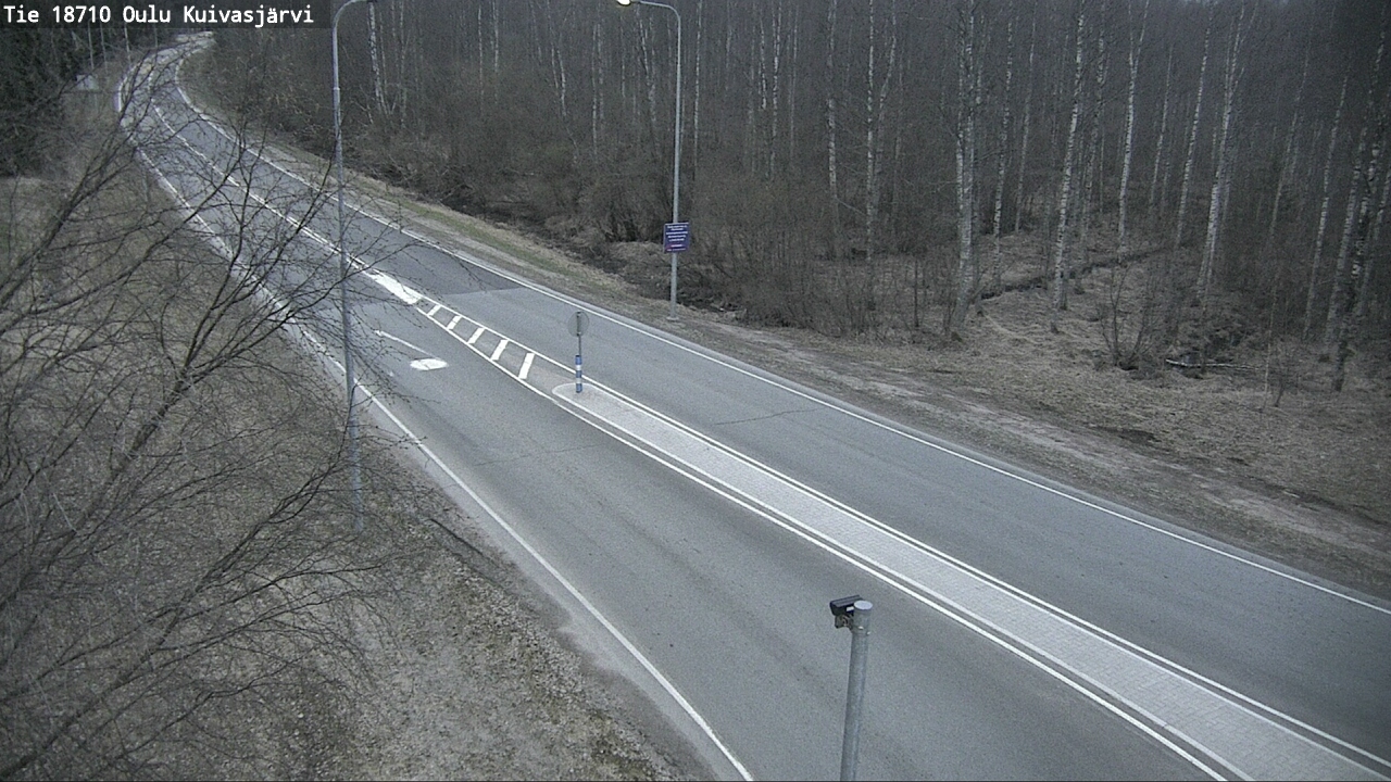 Weather Camera Image väg 18710 Oulu Kuivasjärvi, Oulu, Pohjois-Pohjanmaa