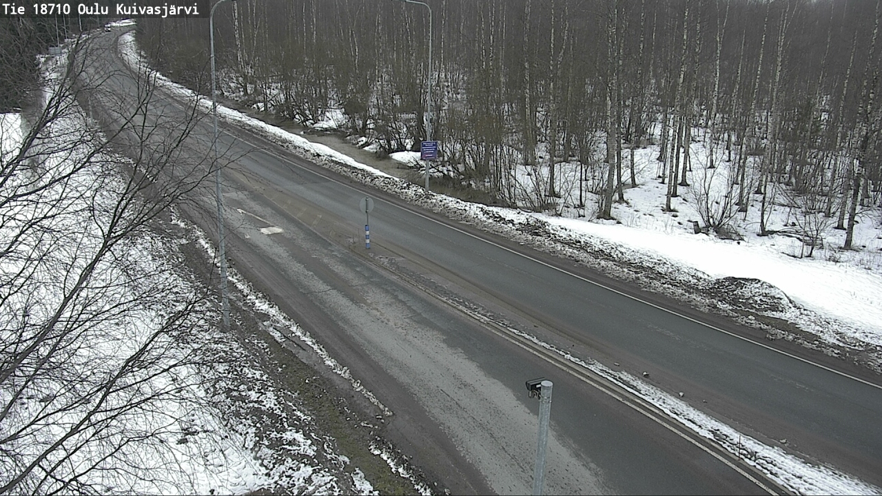 Weather Camera Image väg 18710 Oulu Kuivasjärvi, Oulu, Pohjois-Pohjanmaa