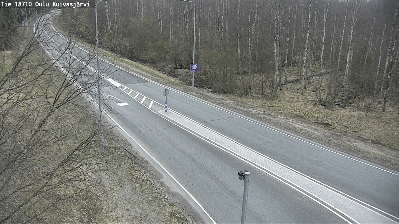 Weather Camera Image road 18710 Oulu Kuivasjärvi, Oulu, Pohjois-Pohjanmaa