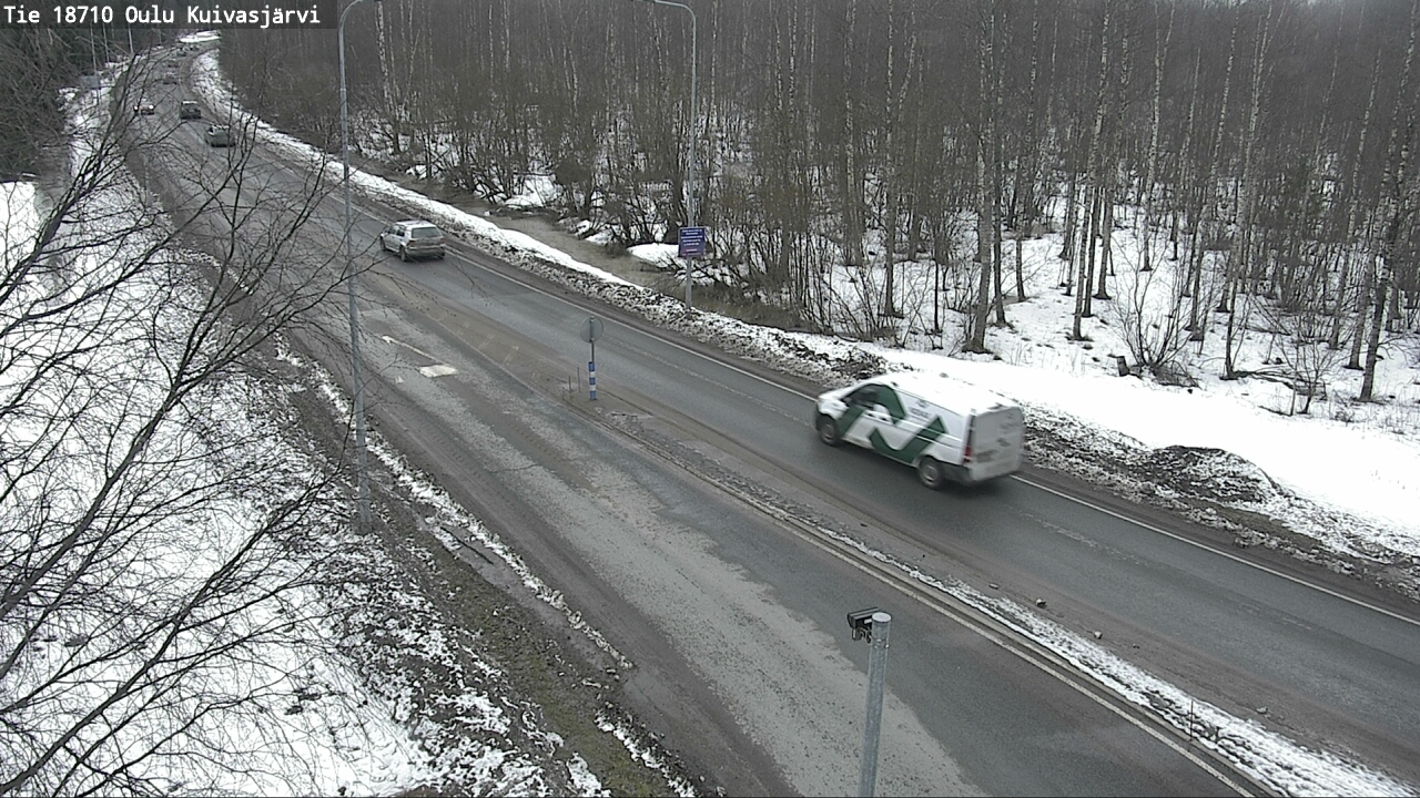 Weather Camera Image väg 18710 Oulu Kuivasjärvi, Oulu, Pohjois-Pohjanmaa