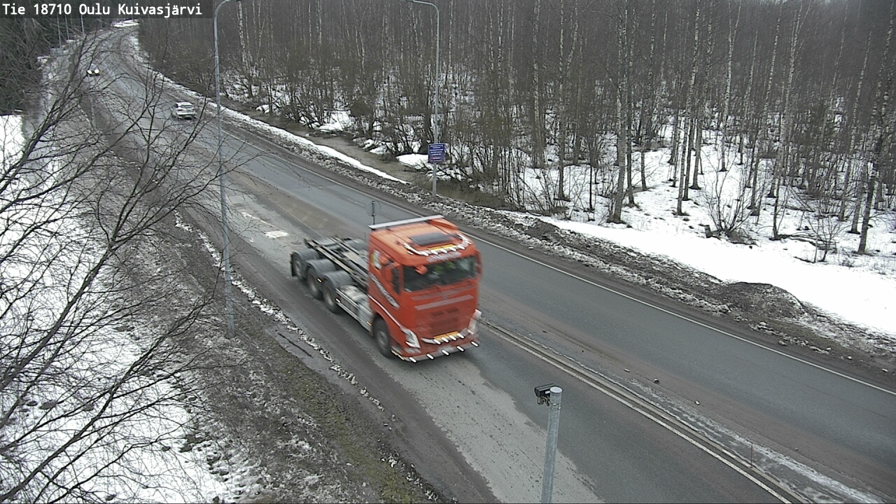 Weather Camera Image road 18710 Oulu Kuivasjärvi, Oulu, Pohjois-Pohjanmaa