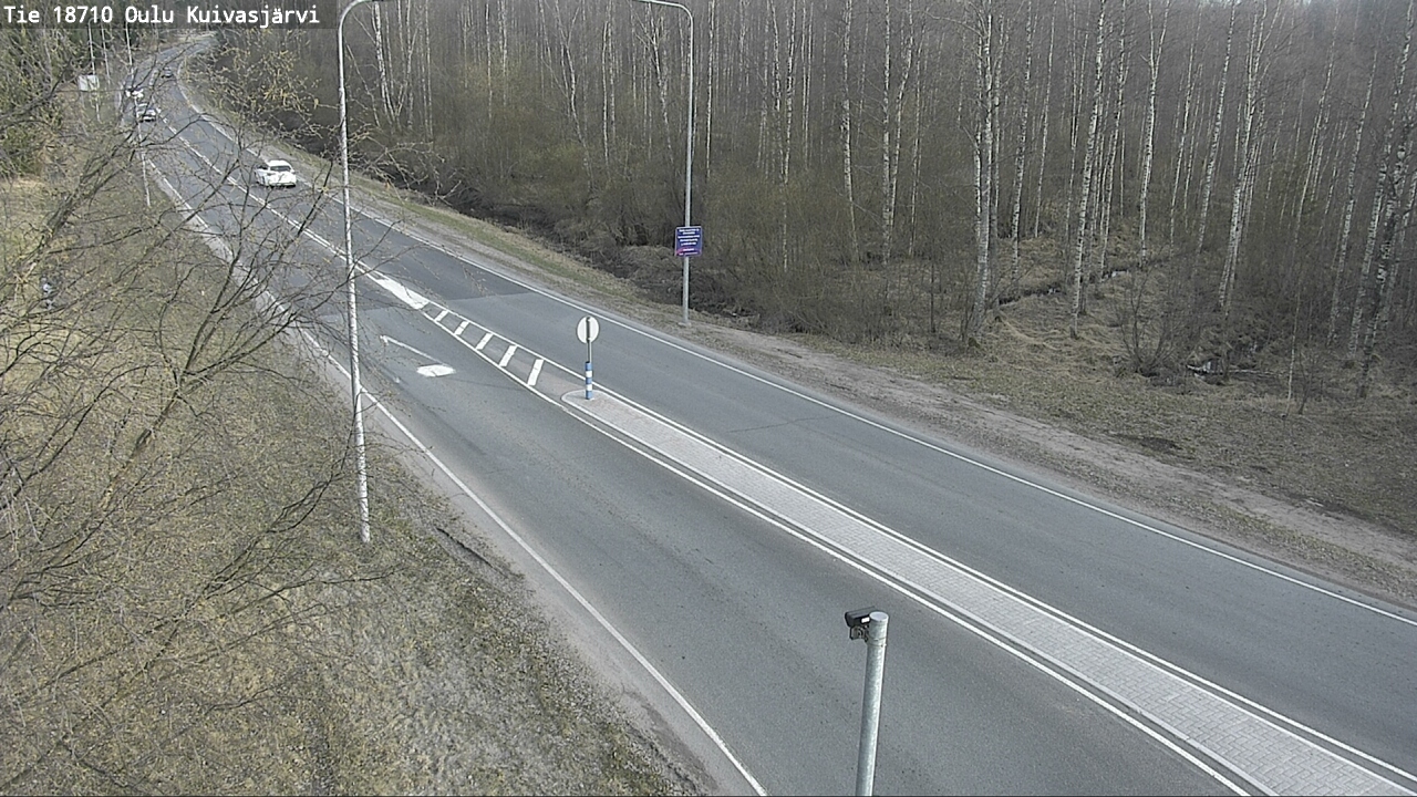 Weather Camera Image väg 18710 Oulu Kuivasjärvi, Oulu, Pohjois-Pohjanmaa