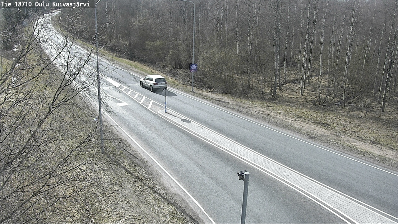 Weather Camera Image väg 18710 Oulu Kuivasjärvi, Oulu, Pohjois-Pohjanmaa