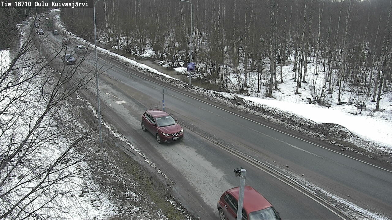 Weather Camera Image väg 18710 Oulu Kuivasjärvi, Oulu, Pohjois-Pohjanmaa