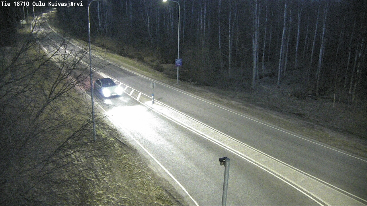 Weather Camera Image väg 18710 Oulu Kuivasjärvi, Oulu, Pohjois-Pohjanmaa