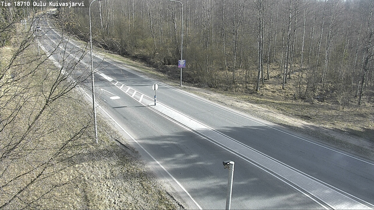 Weather Camera Image väg 18710 Oulu Kuivasjärvi, Oulu, Pohjois-Pohjanmaa