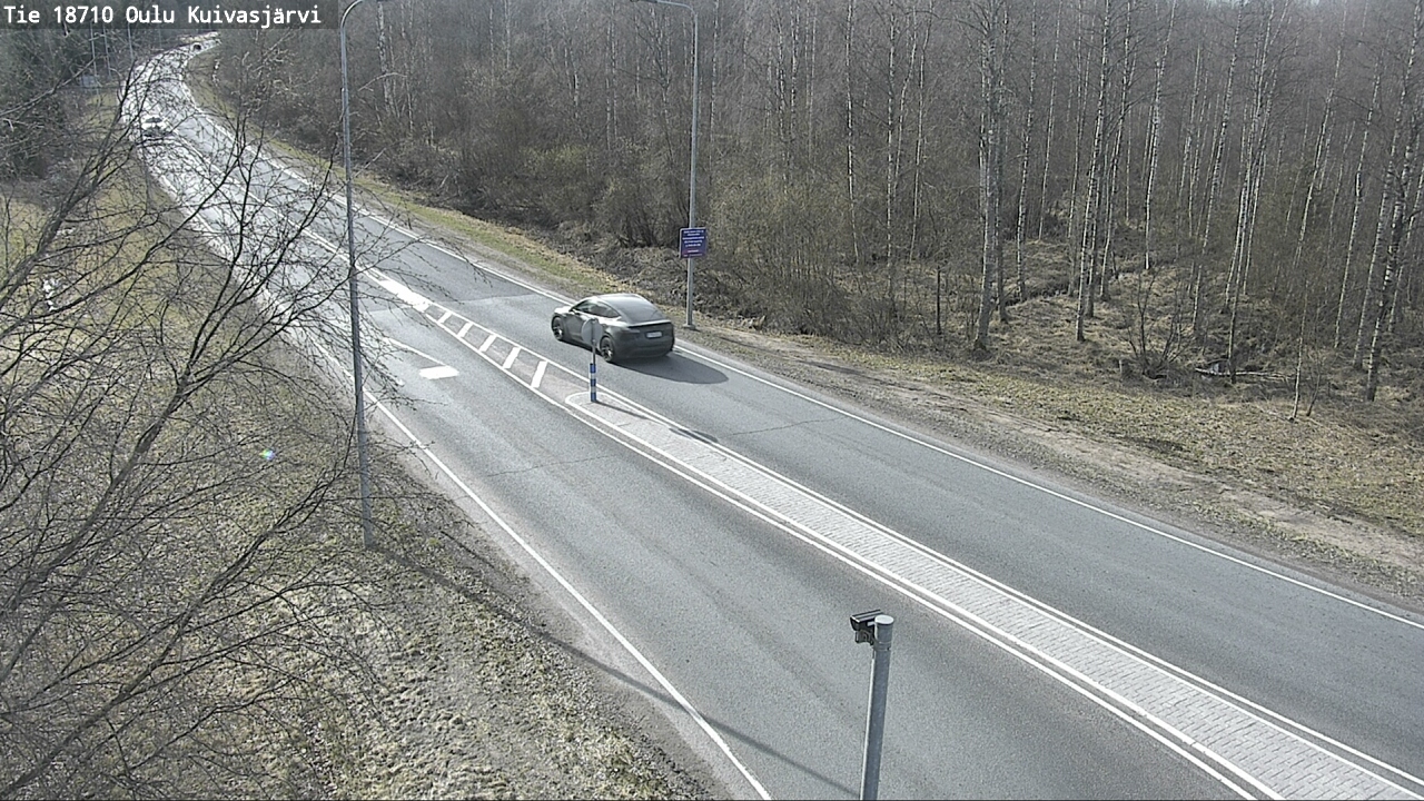 Weather Camera Image väg 18710 Oulu Kuivasjärvi, Oulu, Pohjois-Pohjanmaa