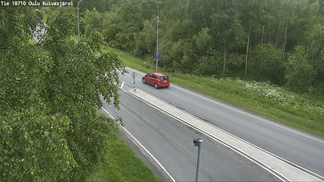 Weather Camera Image väg 18710 Oulu Kuivasjärvi, Oulu, Pohjois-Pohjanmaa