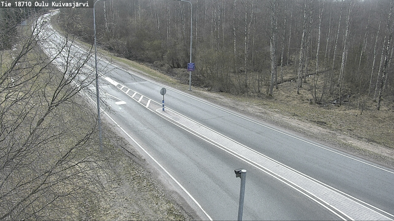 Weather Camera Image väg 18710 Oulu Kuivasjärvi, Oulu, Pohjois-Pohjanmaa