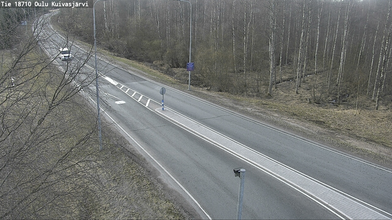 Weather Camera Image väg 18710 Oulu Kuivasjärvi, Oulu, Pohjois-Pohjanmaa