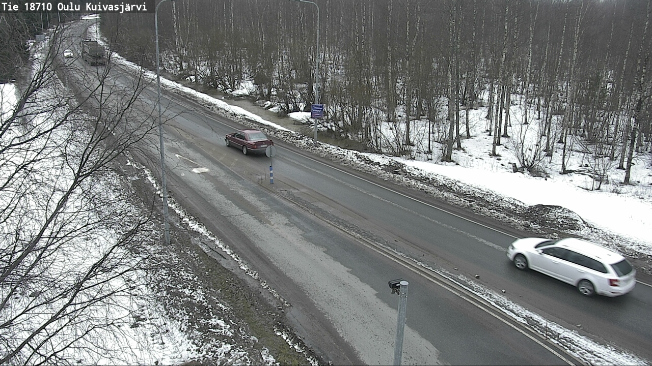 Weather Camera Image väg 18710 Oulu Kuivasjärvi, Oulu, Pohjois-Pohjanmaa