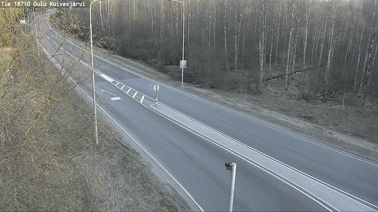 Weather Camera Image väg 18710 Oulu Kuivasjärvi, Oulu, Pohjois-Pohjanmaa