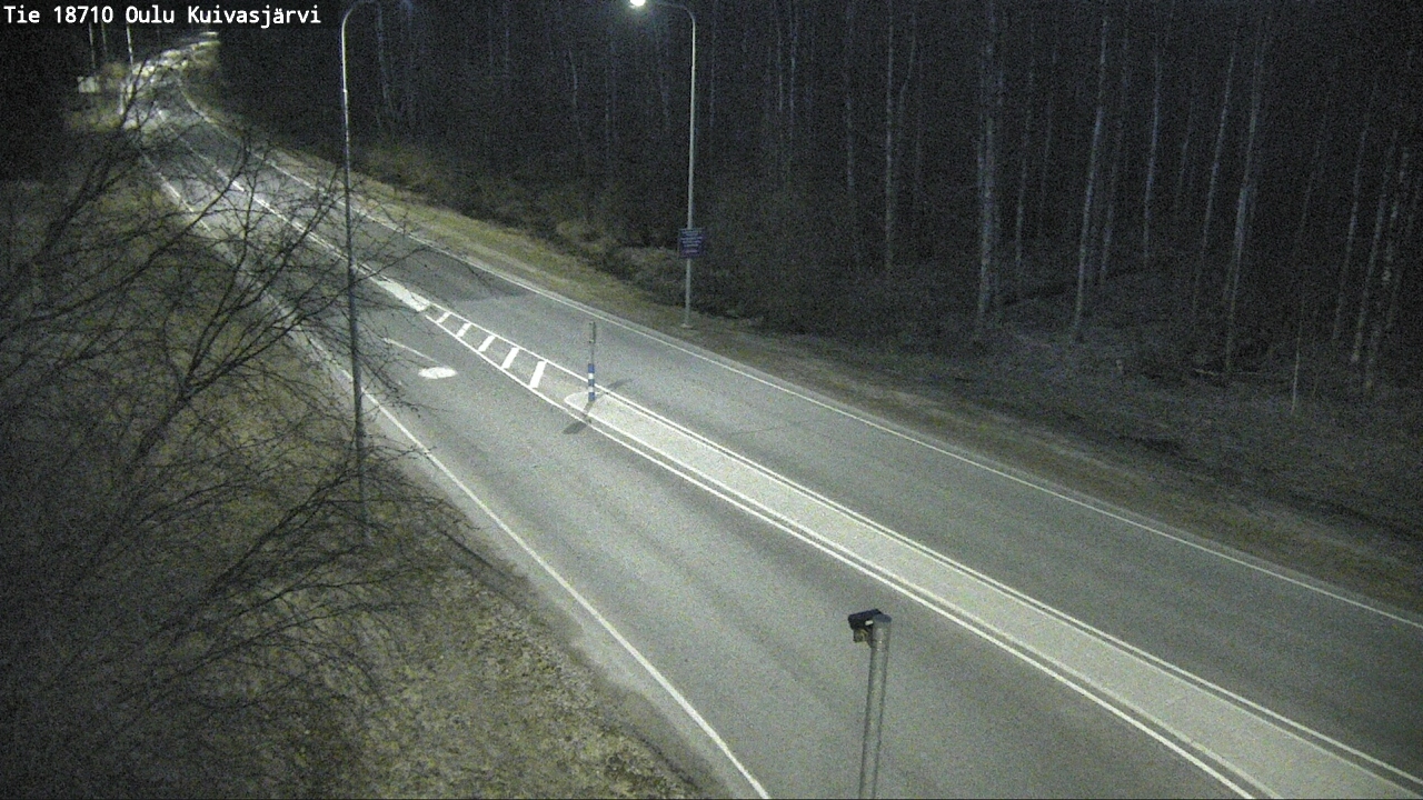 Weather Camera Image väg 18710 Oulu Kuivasjärvi, Oulu, Pohjois-Pohjanmaa