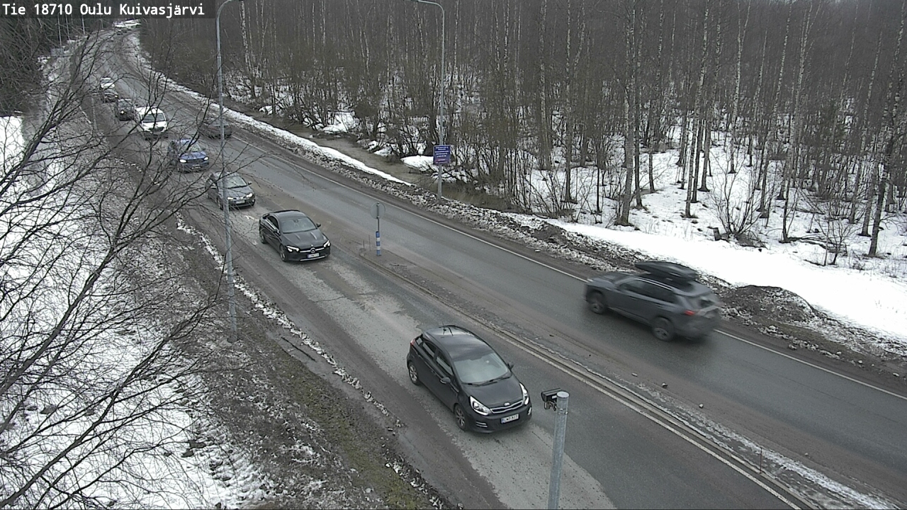 Weather Camera Image väg 18710 Oulu Kuivasjärvi, Oulu, Pohjois-Pohjanmaa