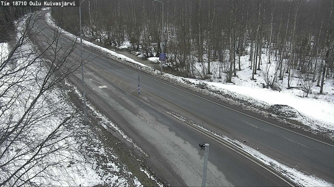 Weather Camera Image väg 18710 Oulu Kuivasjärvi, Oulu, Pohjois-Pohjanmaa