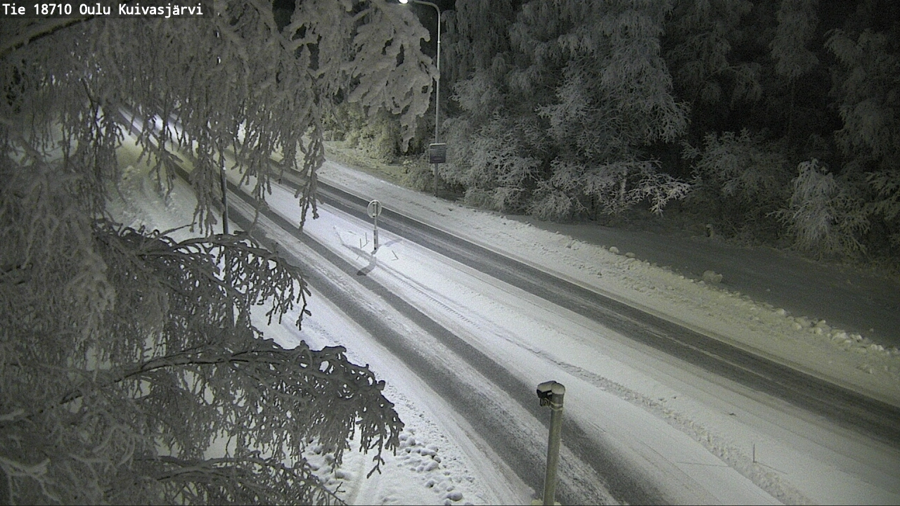 Weather Camera Image road 18710 Oulu Kuivasjärvi, Oulu, Pohjois-Pohjanmaa