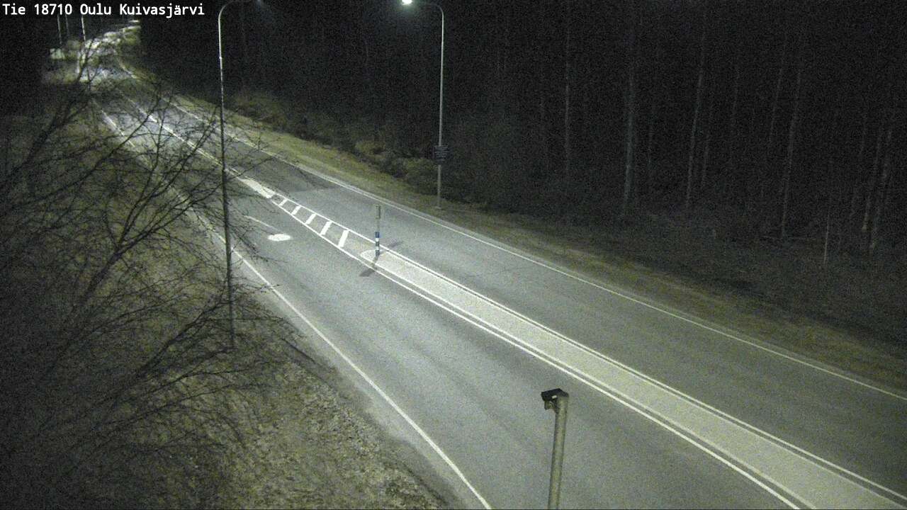 Weather Camera Image väg 18710 Oulu Kuivasjärvi, Oulu, Pohjois-Pohjanmaa