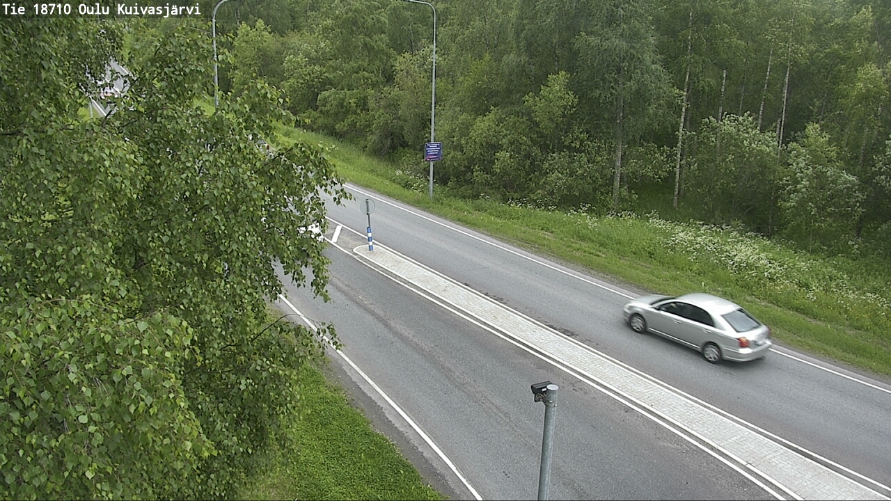 Weather Camera Image väg 18710 Oulu Kuivasjärvi, Oulu, Pohjois-Pohjanmaa