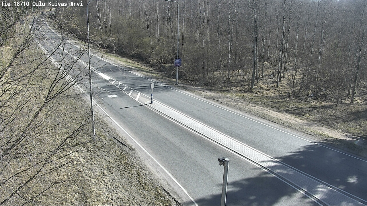 Weather Camera Image väg 18710 Oulu Kuivasjärvi, Oulu, Pohjois-Pohjanmaa