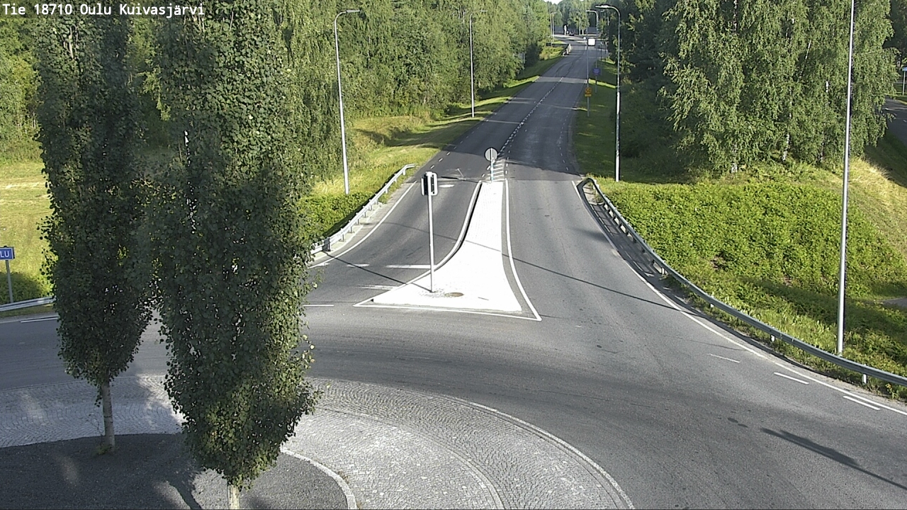 Weather Camera Image väg 18710 Oulu Kuivasjärvi, Oulu, Pohjois-Pohjanmaa