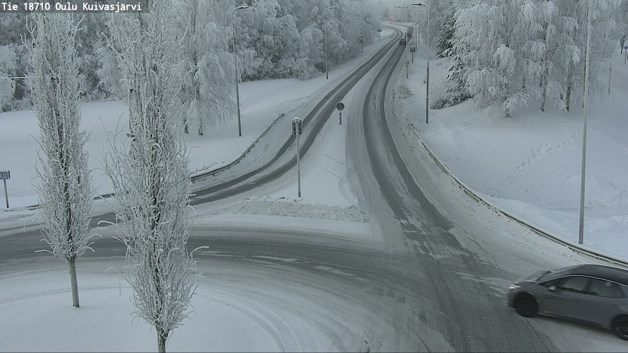 Weather Camera Image road 18710 Oulu Kuivasjärvi, Oulu, Pohjois-Pohjanmaa