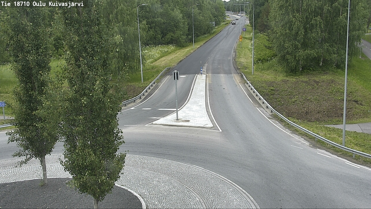 Weather Camera Image väg 18710 Oulu Kuivasjärvi, Oulu, Pohjois-Pohjanmaa