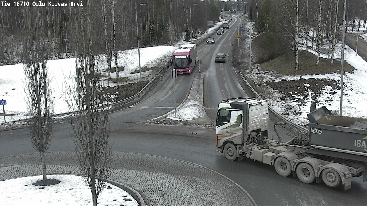 Weather Camera Image road 18710 Oulu Kuivasjärvi, Oulu, Pohjois-Pohjanmaa