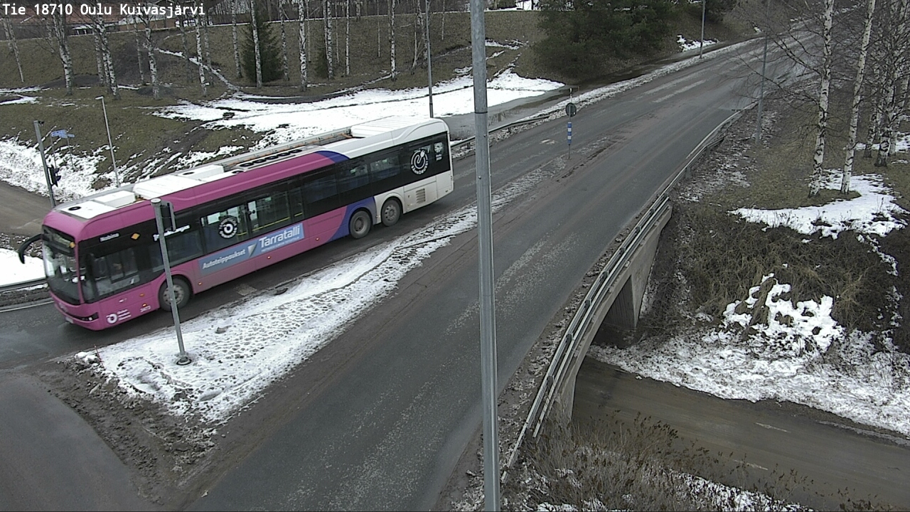 Weather Camera Image väg 18710 Oulu Kuivasjärvi, Oulu, Pohjois-Pohjanmaa