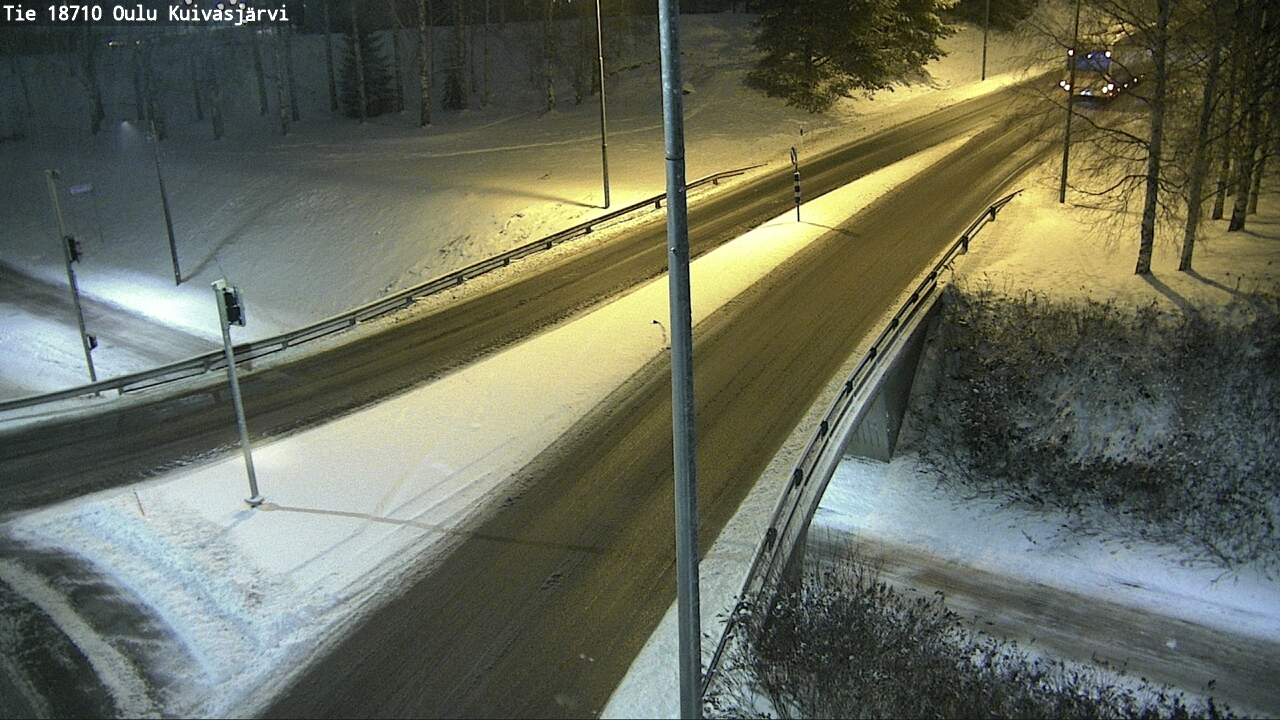 Weather Camera Image väg 18710 Oulu Kuivasjärvi, Oulu, Pohjois-Pohjanmaa