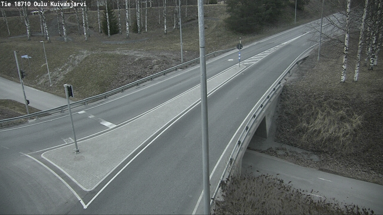Weather Camera Image väg 18710 Oulu Kuivasjärvi, Oulu, Pohjois-Pohjanmaa