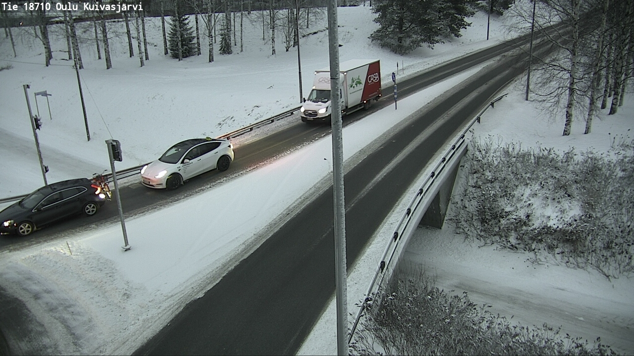Weather Camera Image väg 18710 Oulu Kuivasjärvi, Oulu, Pohjois-Pohjanmaa