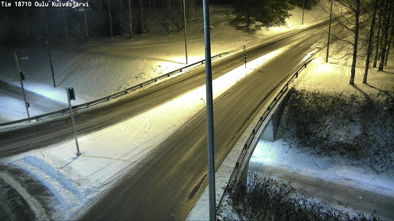 Weather Camera Image väg 18710 Oulu Kuivasjärvi, Oulu, Pohjois-Pohjanmaa
