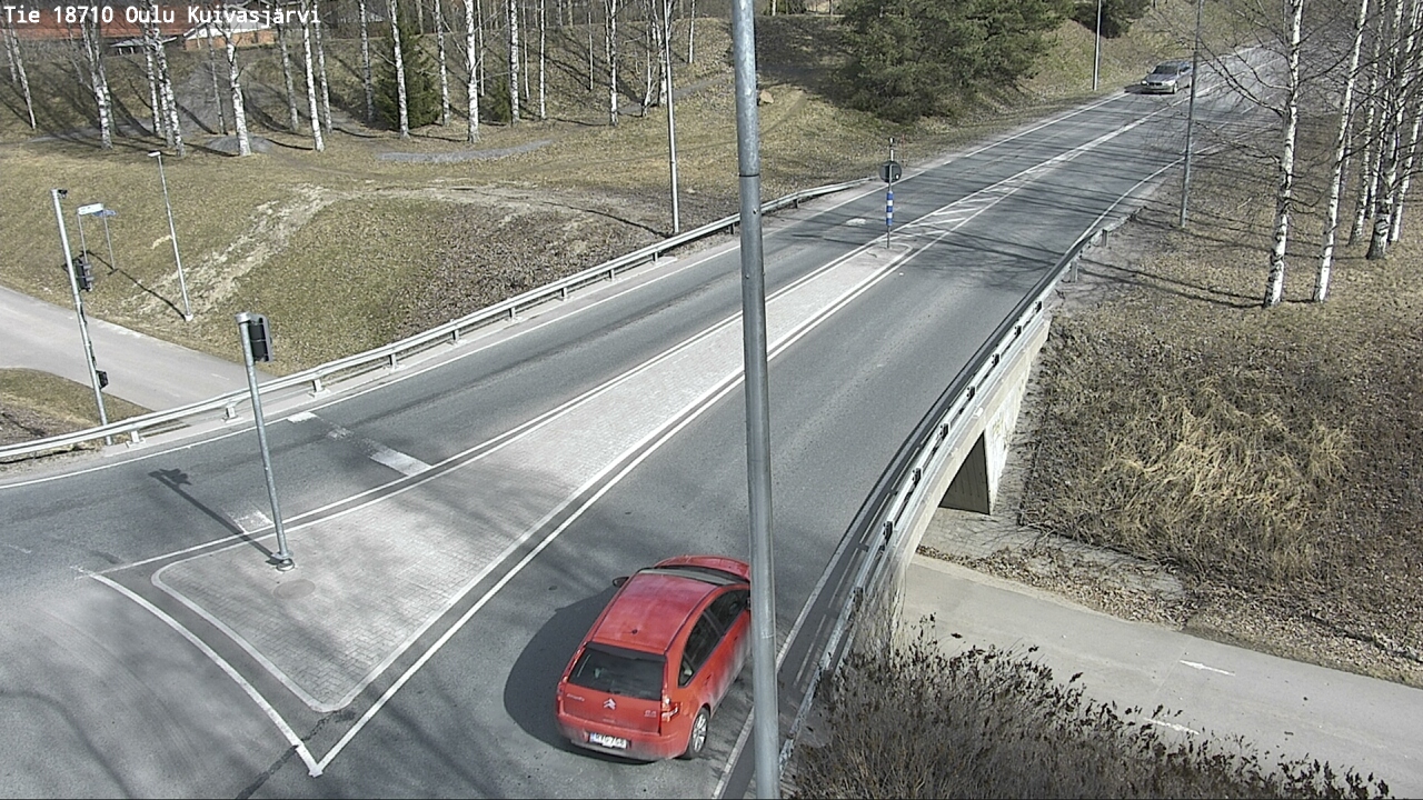 Weather Camera Image väg 18710 Oulu Kuivasjärvi, Oulu, Pohjois-Pohjanmaa
