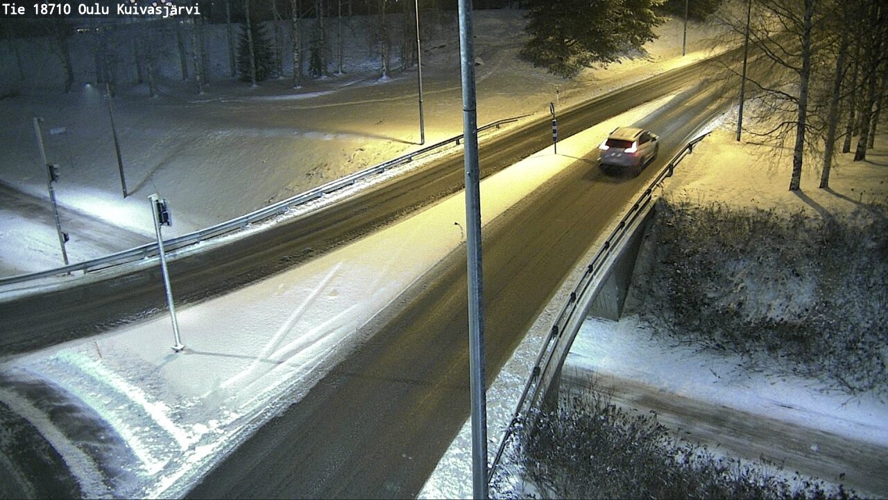 Weather Camera Image väg 18710 Oulu Kuivasjärvi, Oulu, Pohjois-Pohjanmaa