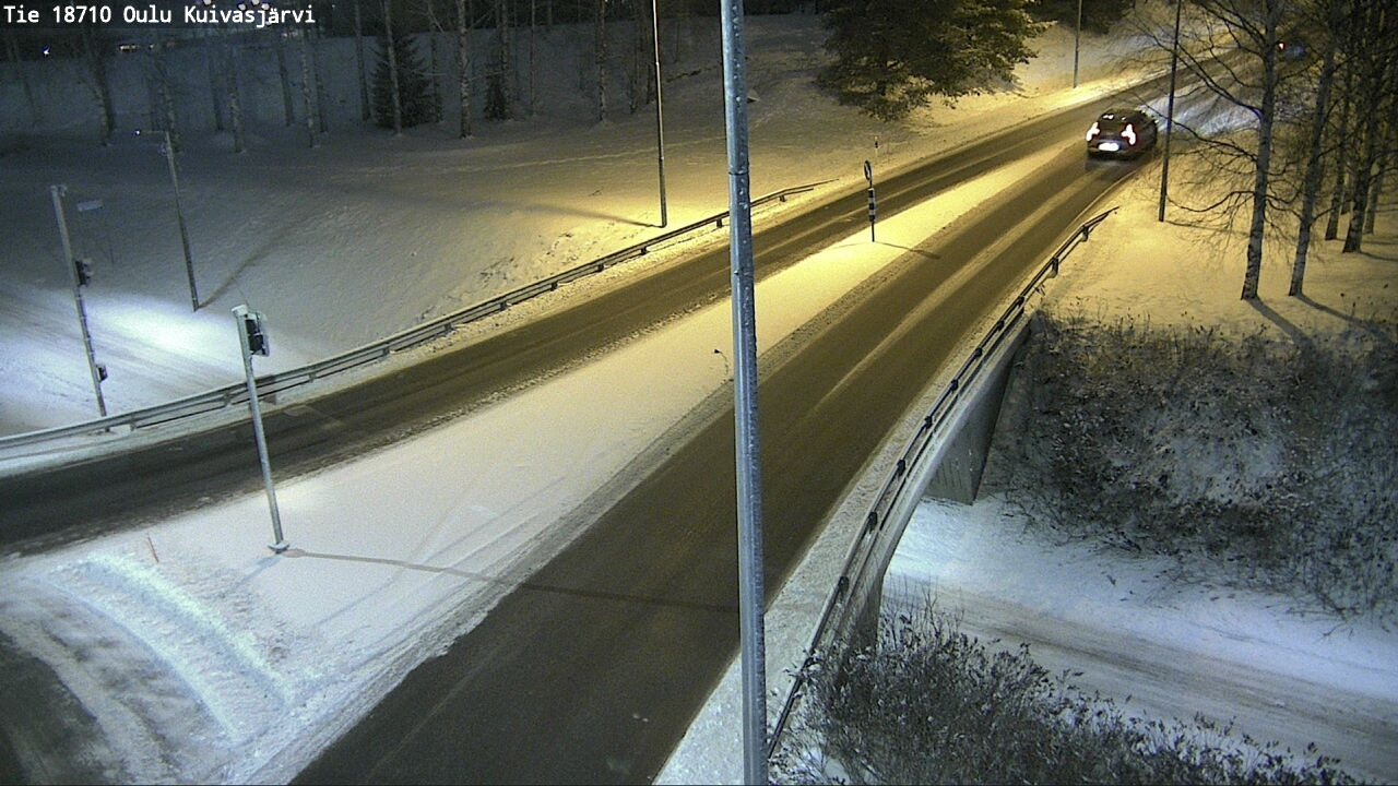 Weather Camera Image väg 18710 Oulu Kuivasjärvi, Oulu, Pohjois-Pohjanmaa